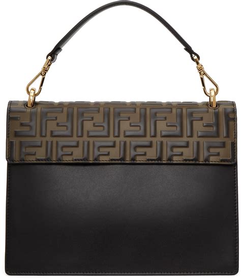 fendi kan u bag black adn brown|Bags .